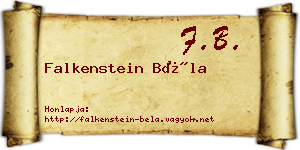 Falkenstein Béla névjegykártya