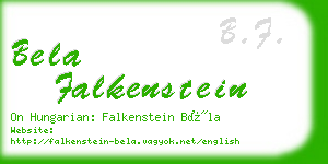 bela falkenstein business card